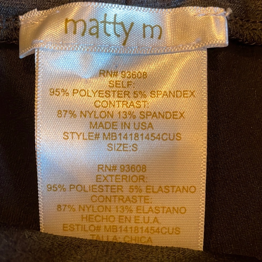Matty M Ladies' Faux Leather Front Legging - Picture 2 of 3